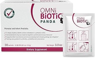 OMNi BiOTiC Panda - Probiotic for Mom and Baby - Prenatal and Infant Probiotic – Gut Health & Immune System Support – Vegan and Hypoallergenic - Non-GMO (1 Pack)