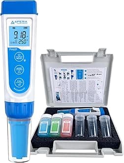 Apera Instruments, LLC-AI312 Apera Instruments Premium Series PH60F Flat pH Pocket Tester Kit for Surface pH Test e.g. Skin, Textiles, Paper, etc, ±0.01 pH Accuracy