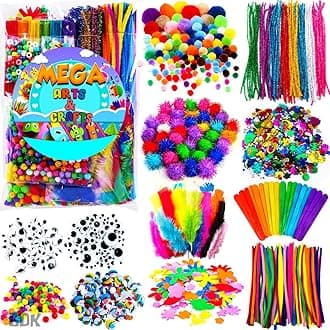 Goody KingArts and Crafts Supplies for Kids - 1170Pcs+ Craft Art Supply Kit for Toddlers Kids Craft Supplies & Materials Age 4 5 6 7 8 9 - All in One D.I.Y. Crafting School Supplies (Large)