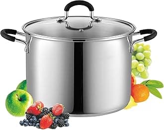 Cook N Home Stockpot Sauce Pot Induction Pot With Lid Professional Stainless ...