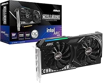 ASRock Intel ARC B580 Challenger 12GB OC GDDR6 19 Gbps 192 Bits 2740 MHz 650W 7680 x 4320 Dual Fan Graphics Card