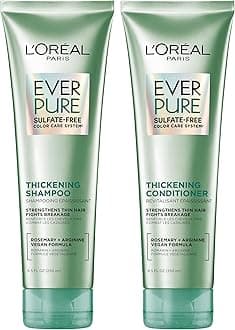L’Oréal Paris Hair Care EverStrong Thickening Sulfate Free Shampoo & Conditioner Kit, Thickens + Strengthens, For Thin, Fragile Hair, (8.5 fl. oz. each)