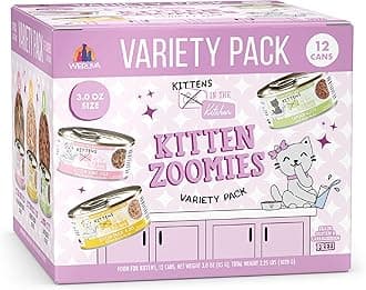 Cats in The Kitchen Kitten, Kitten Zoomies Variety Pack, 3oz Can (Pack of 12)