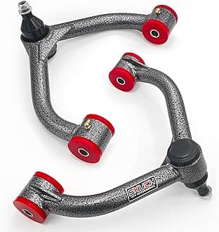 Front Upper Control Arms for 2011-2019 Chevy Silverado 2500HD 3500HD，2011-2019 GMC Sierra 2500HD 3500HD，2-4" Lift PU Bushing Suspension Control Arm, Replacement OEM Factory Suspension Arm, 2PC