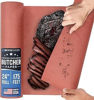 Kraft Butcher Paper roll - Long 24 inch x 175 feet (2100 inch) - Great Smoking Wrapping Paper for Meat of All Varieties (Pink)