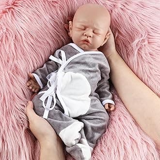 Vollence 18 inch Soft Silicone Dolls - Perfect for Collectors & Baby Gifts. Not Vinyl Dolls. Also Ideal for Children's Christmas & Birthday Gifts - Boy