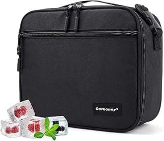 Cerbonny Freezable Lunch Bag,Lunch Box with Ice Packs,Small Cooler Lunch Box with Detachable Ice Packs,Small Insulated Cooler Bagwith Durable Zippers for School/Work
