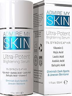 Brightening Serum, Hyperpigmentation Treatment for Dark Spots & Uneven Skin Tone - Vitamin C Serum with Kojic Acid for Women and Men, Azelaic Acid Serum for Melasma Spot Treatment, 1oz