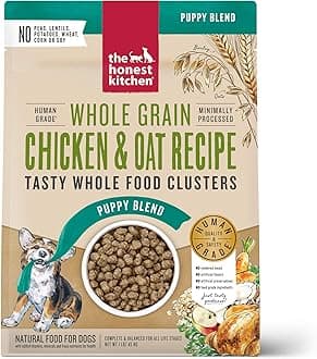 Human Grade Whole Food Clusters Puppy Whole Grain Chicken Dry Dog Food, 1 lb Bag