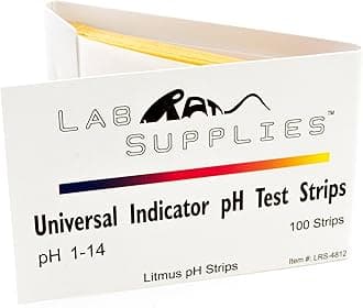 Litmus Test Paper pH Test Strips, Universal Application (pH 1-14), 300 Testing Strips | for Saliva, Soap, Urine, Food, Liquids, Water with Soil Testing, and Lab Monitoring
