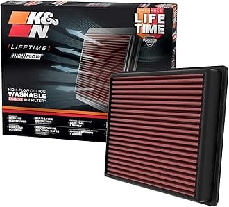 High-Flow Original Lifetime Engine Air Filter: Increase Power: Premium, Washable: Compatible with 2022-2025 TOYOTA: Sequoia, Tundra, 33-5129