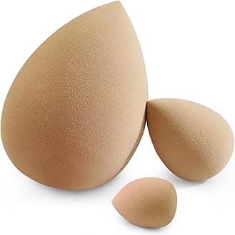 BEAKEYTrio Set: Large, Mini and Standard Makeup Sponges, Tap Beauty Sponges Bouncy and Soft, Exceptional for Powder, Cream and Liquid Blending, Cruelty-Free and Latex-Free Beauty Sponge
