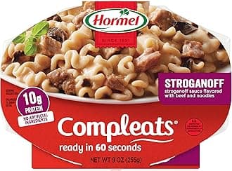 - HORMEL COMPLEATS Beef Stroganoff Sauce Microwave Tray, 9 Ounces (Pack of 6)