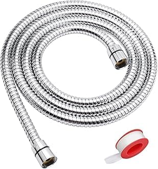 Shower Hose, 69 Inches Extra Long Stainless Steel Handheld Shower Head Hose with Brass Insert and Nut - Durable and Flexible(Chrome)