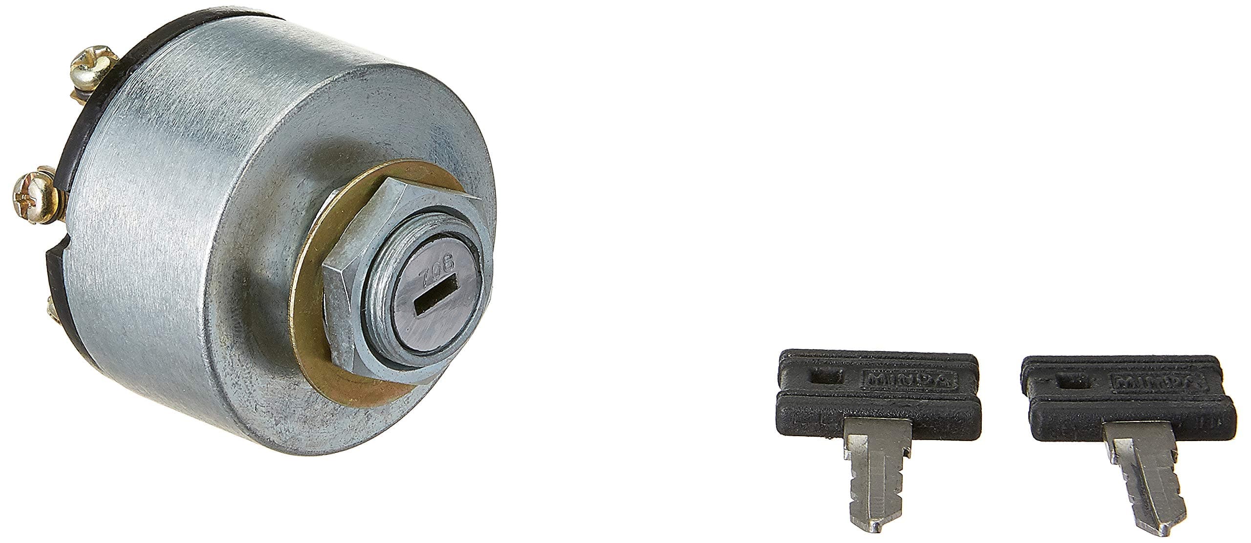 Uno Minda IGN-7604 Ignition Starter Switch - W/O Wire (2 Keys) for-Royal Enfield-Bullet O/M