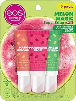eos 24H Moisture Super Balm Minis- Melon Magic, Limited-Edition Lip Mask, Variety Pack, 0.169 fl oz, 3-Pack