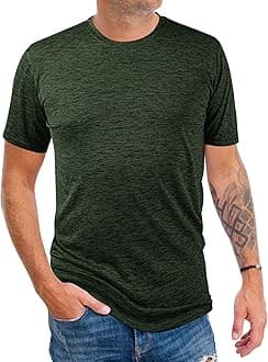 2&5 Pack Men's Sports T Shirts,Crew Neck Breathable Quick-Dry Short Sleeve, Lightweight Gym Tee for Athletic Running Casual