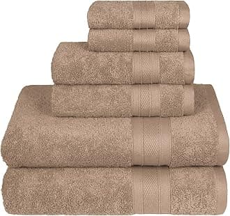 Trident Soft Comfort Air Rich Towels for Bath, 100% Cotton Towel, Super Soft, Highly Absorbent, 6 Pieces Towel Set, 500 GSM - Acron