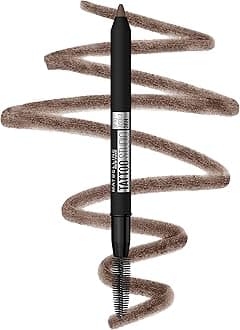 TattooStudio Waterproof Eyebrow Pencil, Sharpenable, Longwear, Long Lasting, Pigmented Eyebrow Pencil for Defined Brows, Medium Brown, 1 Count