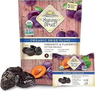 Sunny Fruit-Organic Dried Fruit Plums 150g (30g x 5 portion packs)