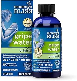 Mommy's Bliss Gripe Water Original, Infant Gas & Colic Relief, Gripe Water for Babies, Gentle & Safe, 2 Weeks+, 4 Fl Oz (Pack of 1)