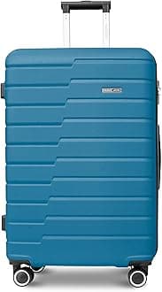 POPGLIDE Series 1 Piece Durable Lightweight Cabin Size 20 inches Carrying 10KG Material-ABS 4 Wheels Hardsided Travel Suitcase (Blue)