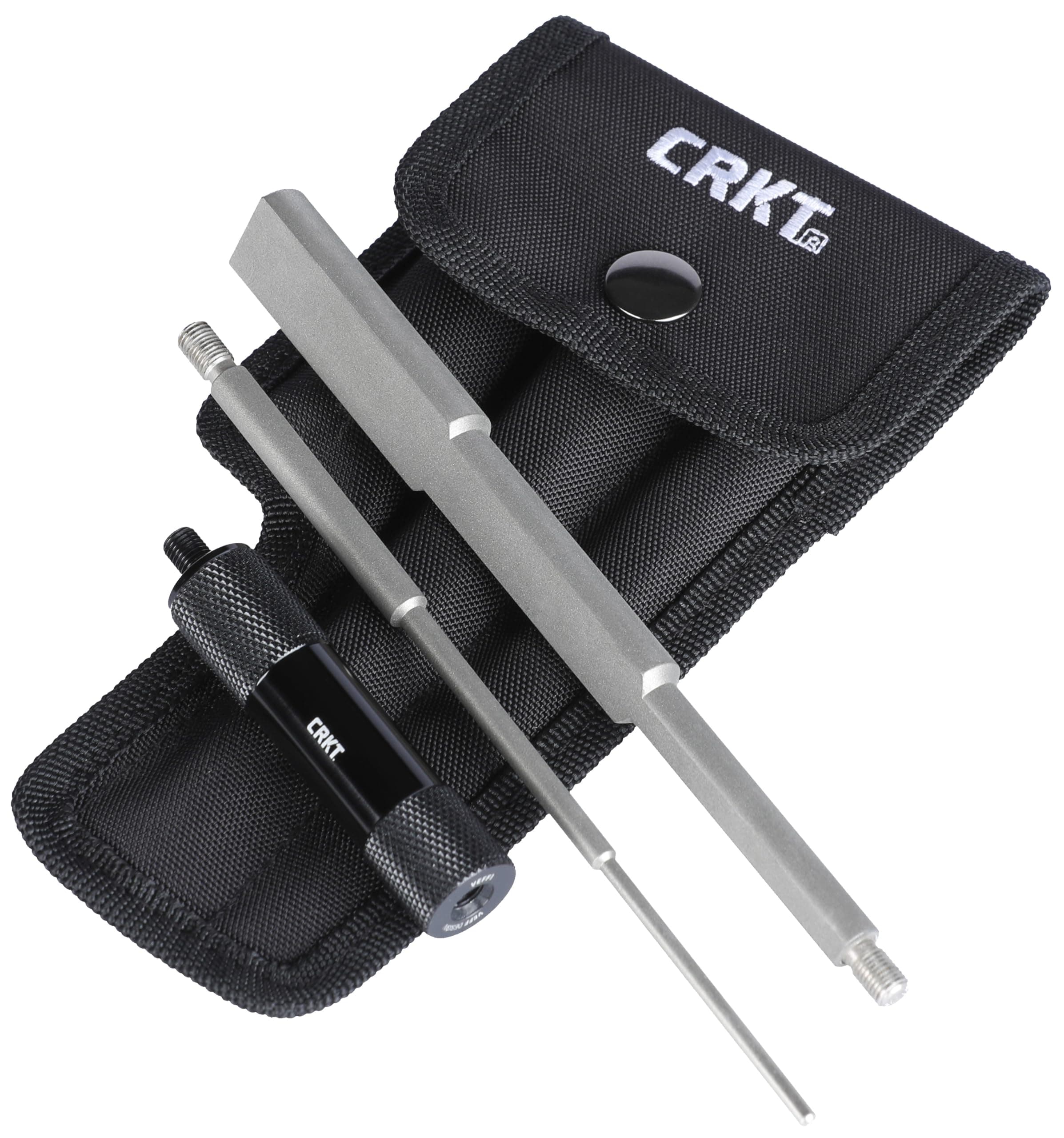 CRKT Knife Sharpening Tool: Veff Sharp for Plain or Serrated Edges, with Sheath VEFF1