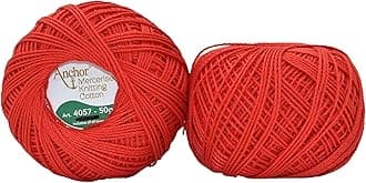 HUNNY- BUNCH® Premium Anchor Mercerised Knitting Crochet Cotton Thread Yarn Balls for Knitting, Weaving, Embroidery, DIY and Craft Making (Art. 4057) 50G - Pack of 1 (46)