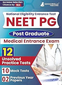 EduGorilla Community Pvt.Ltd NEET PG Entrance Exam Preparation Book 2023 - 8 Mock Tests and 3 Previous Year Papers (3300 Unsolved Objective Questions) with Free Access To Online Tests