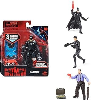 DC Comics, The Batman Movie 4-Inch Action Figure(Wingsuit Batman or The Penguin or Selina Kyle) (Assorted Style)