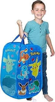 POKEMON Room Collapsible Storage Bin Pop Up Hamper, One Size, Pokemon