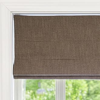 Roman Window Shades Window Blinds, Brown Window Roman Shades, Custom Washable Fabric Roman Blinds for Windows, Doors, French Doors, Kitchen Windows