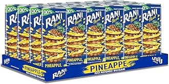 Rani Float Pineapple Juice with Real Fruit Pieces in Can, 24 x 240 ml