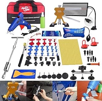 Super PDR Car Dent Puller Kit - Paintless Dent Removal Kit for Auto Body Repair, Dent Remover Tool with Suction Cup for Small Dents, Car Dent Repair Kit for Hail Damage, Door Ding Fix, and Body Repair