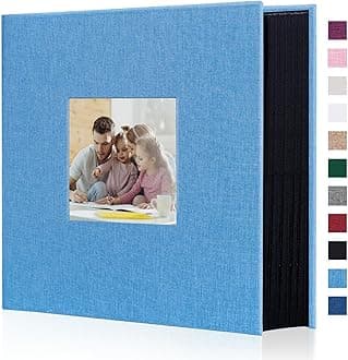 Artmag Fabric Photo Album 4x6 1000 Large Capacity for Family Wedding Anniversary Linen Album Holds 1000 Horizontal and Vertical Photos (1000 Pockets, Teal)