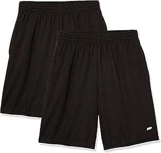 Men's Athletic Basketball Gym, Performance Tech Loose-Fit Training Shorts, Pack of 2