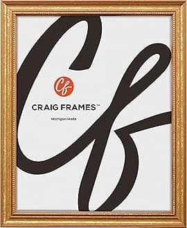 Craig Frames 314GD1114D 0.75-Inch Wide Picture/Poster Frame in Ornate Finish, 11 by 14-Inch, Ornate Gold