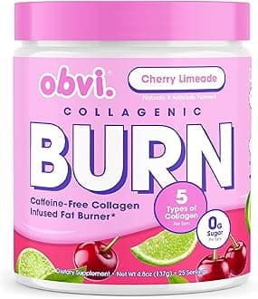 Collagenic Burn Powder | Multi-Collagen Blend with GBB, Ashwagandha & Green Coffee | Boosts Metabolism, Energy, and Wellness | Supports Skin, Hair, Nails, Joints | Cherry Limeade 25 Servings