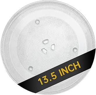 13.5" Microwave Glass Turntable Plate, 13.5" / 34.3cm Microwave Tray Replacement Glass Plate, Glass Tray Replacement for LG,Samsung，GE, Magic Chef, Hotpoint, Panasonic, Kenmore, etc