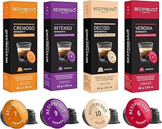 Coffee capsules compatible with Starbucks Verismo, Caffitaly, CBTL, K-fee systems 80 Pods (Variety Pack)