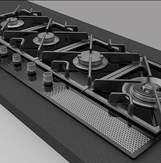 Built in Hob gas on glass size 120cm in Italian schott Glass, Sabad Italian Burner 03 years warranty German Technology