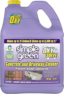 Simple Green Oxy Solve Concrete and Driveway Pressure Washer Cleaner, Purple, Unscented, 128 Fl.Oz