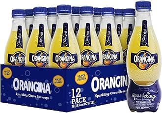 Orangina Sparkling Fruit Drink Made with Real Orange Pulp (14.2oz Plastic Bottles (Pack of 12))