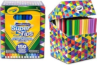 Super Tips Washable Medium Tip Markers Pack of 150 Assorted Colours, All Different, Recommended Age: from 3 Years, 58-5152