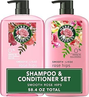 Herbal Essences Shampoo & Conditioner Set, Rose Hips - Smooth Collection, Paraben-Free, Color-Safe, Shiny Hair with Jojoba & Vitamin E, 29.2 Fl Oz Each, 2-Pack