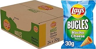 Bugles Snack | Bugles Crips | Lay's Bugles Nacho Cheese | 24 Bags | Bugles Chips | 25.39 Ounce Total Weight