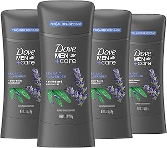 Dove Men+Care Antiperspirant Deodorant Sea Salt and Wild Lavender Natural Inspired Deodorant for men 2.6 oz 4 Count