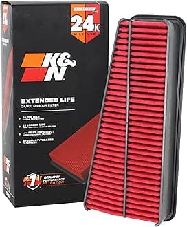 K&N Engine Air Filter: Extended Life 24,000 Mile Replacement Air Filter: Compatible with 2002-2015 Toyota Mid-size Truck and SUV V6 (4-Runner, Tacoma, Hilux, Land Cruiser, Prado, FJ Cruiser), KNX-2281