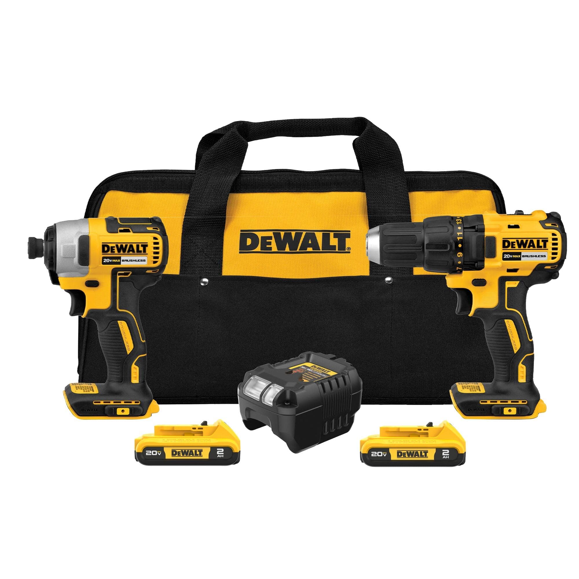 DEWALT - 20V MAX Power Tool Combo Kit, Cordless Power Tool Set, 2 Tools with 2 Batteries and Charger Included (DCK277D2)
