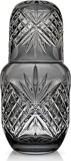 Bedside Night Carafe, Water Pitcher with Cup, Water Carafe - Cup and Bottle to Keep Next To Your Bed for a Handy Midnight Drink